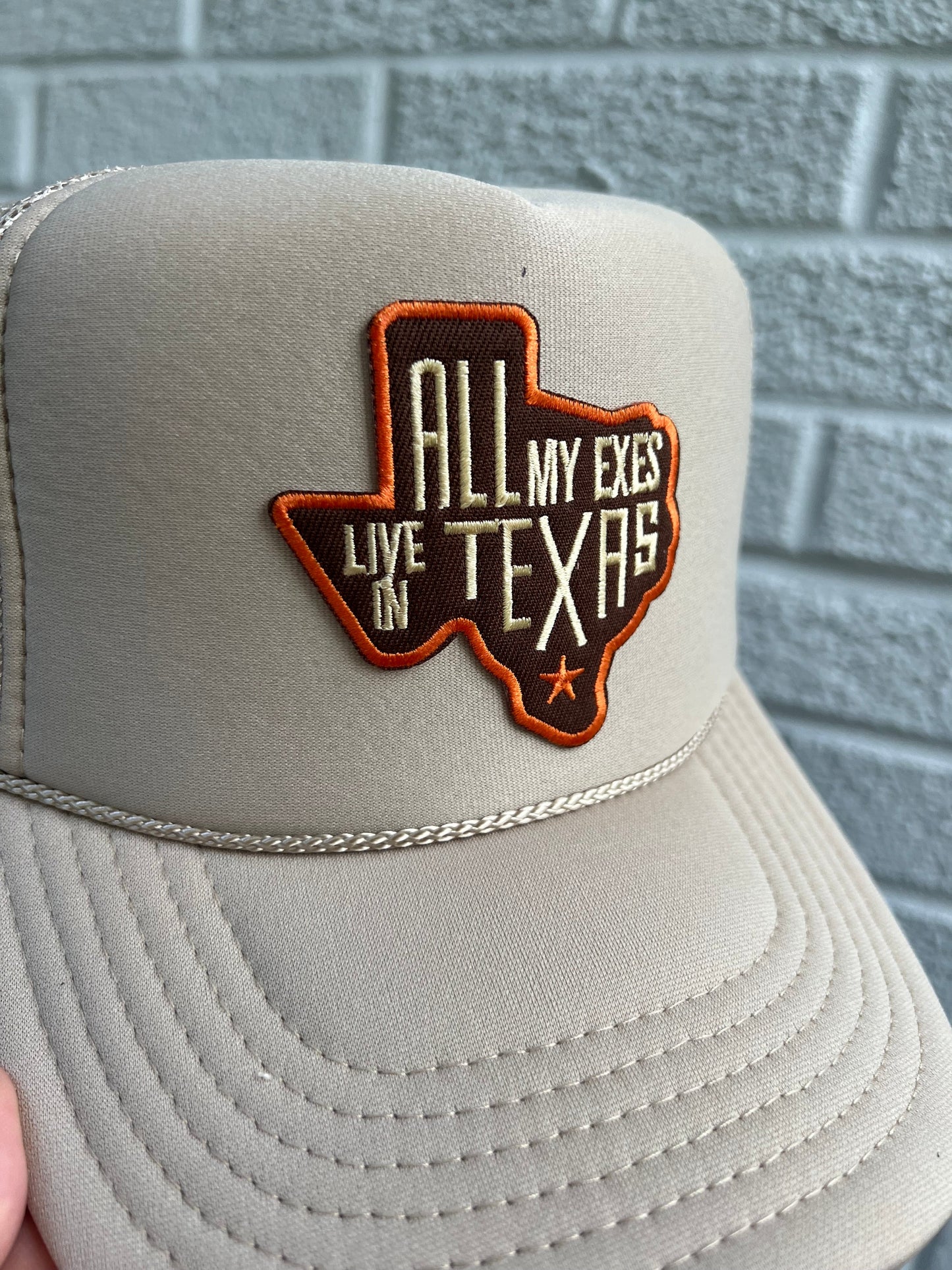 All my Exs live in Texas Trucker Patch Hat