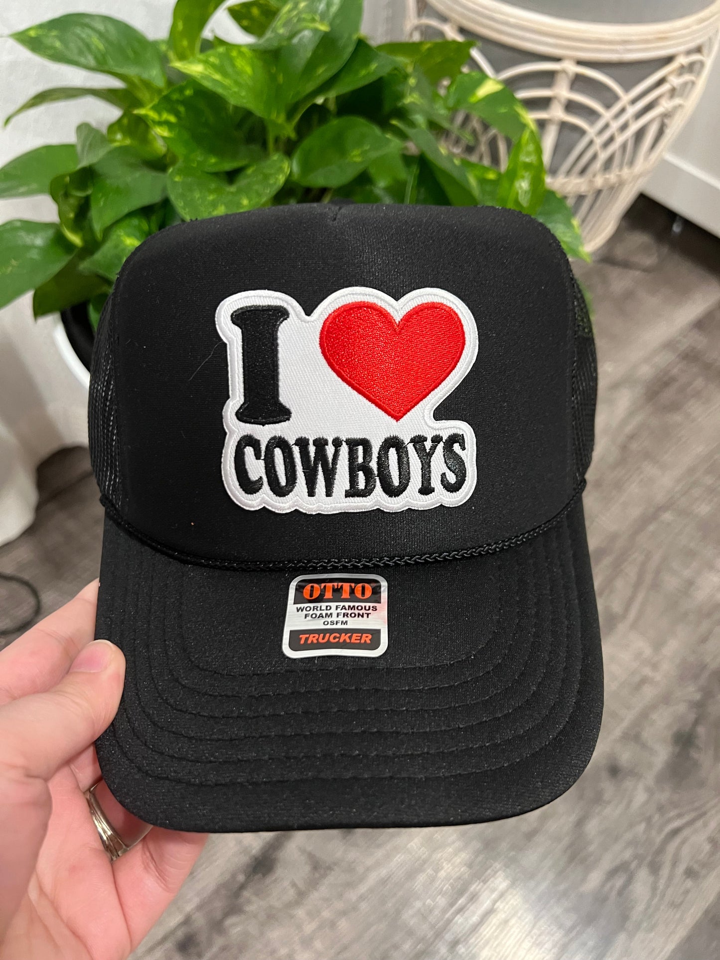 I love Cowboys Trucker Patch Hat