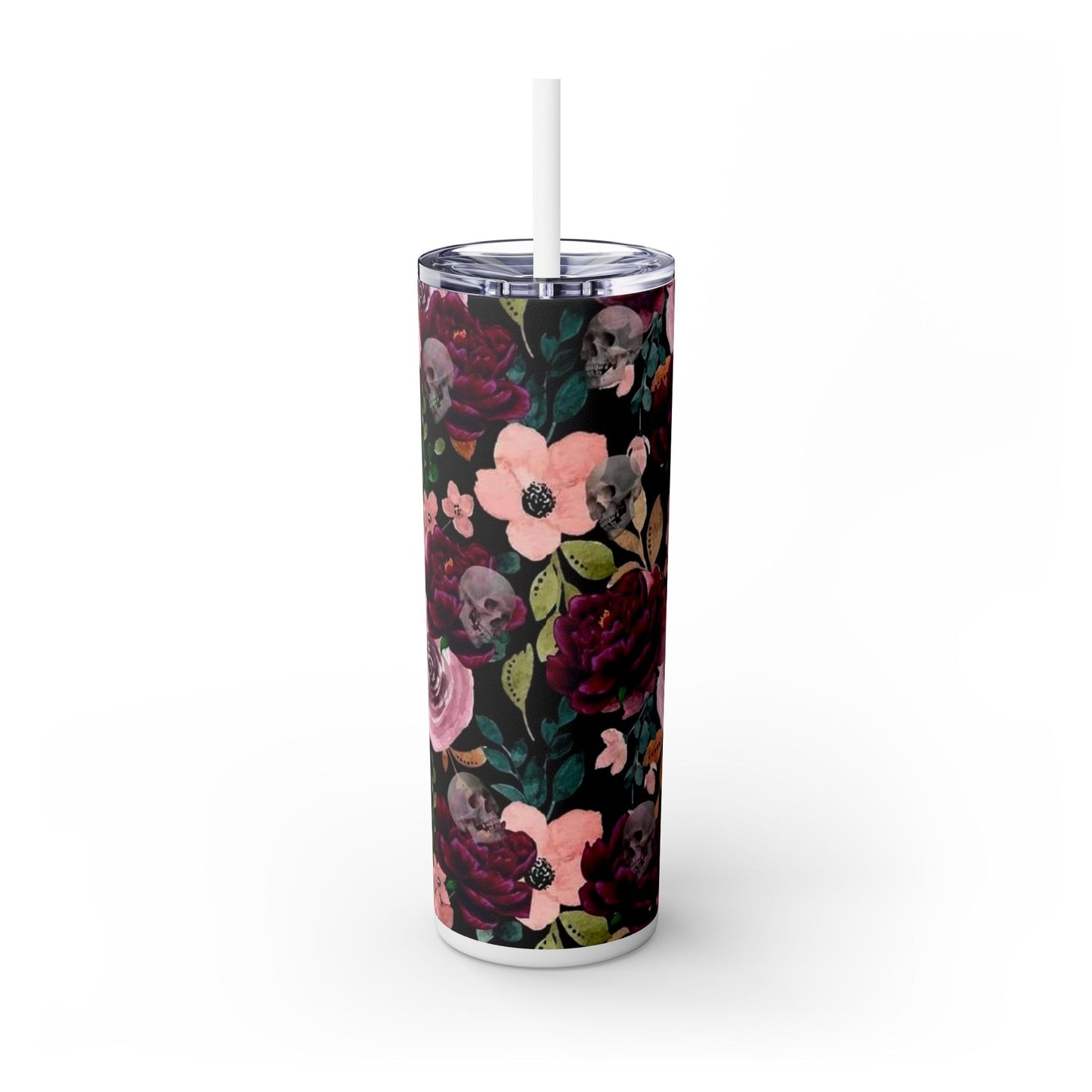 Spooky Bitch Season Skinny Tumbler with Straw, 20oz