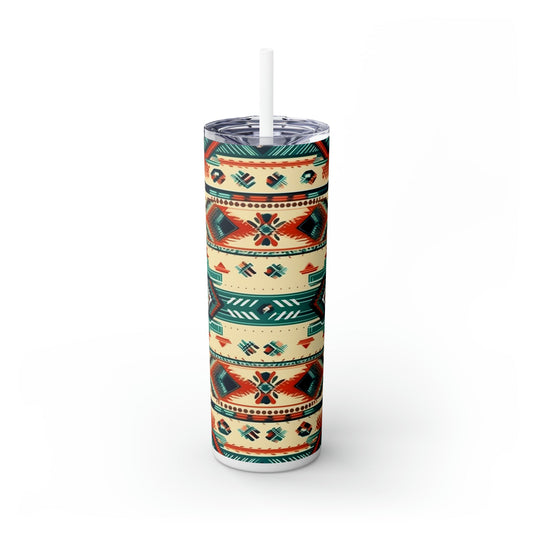 Western Skinny Tumbler with Straw, 20oz