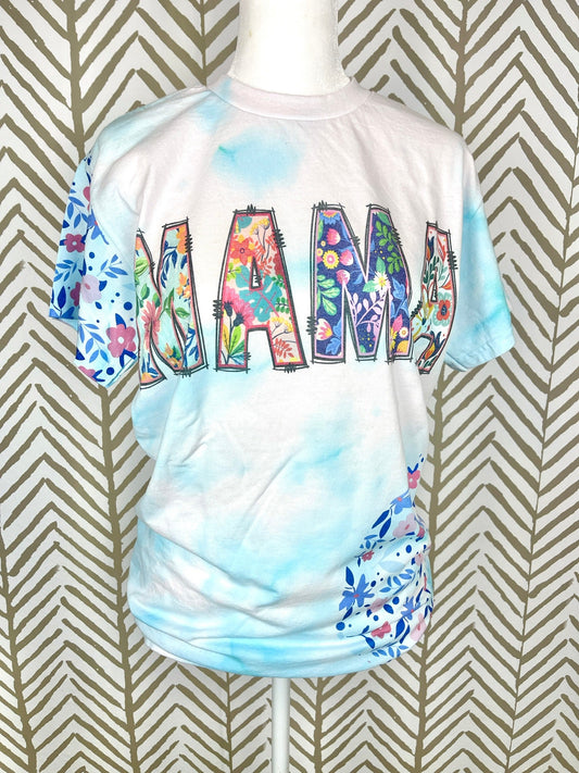 Floral custom name shirt