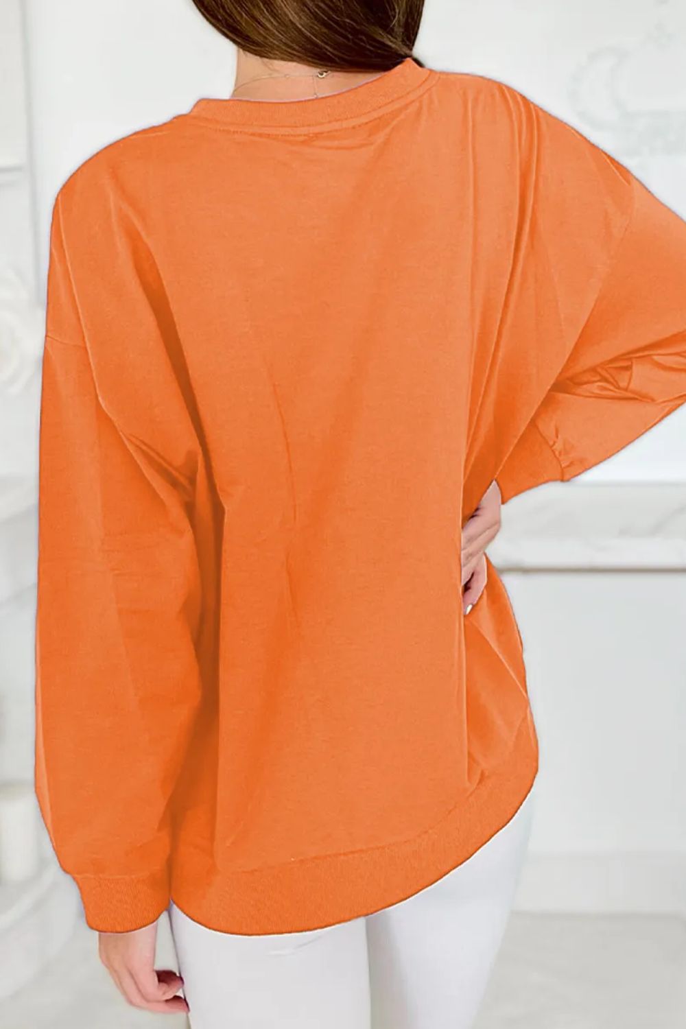 Round Neck Long Sleeve Sweatshirt