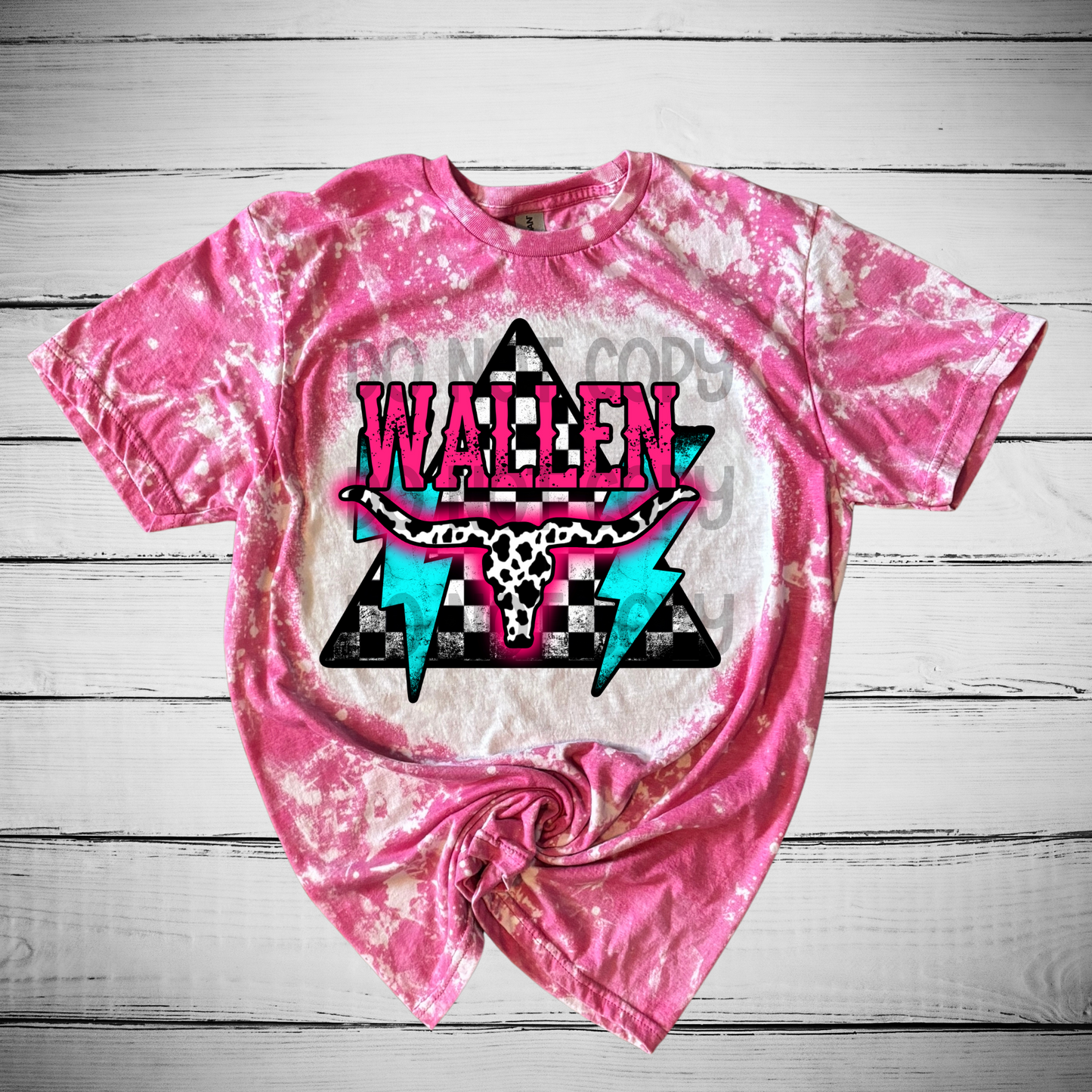 Wallen Brights Bleached Distressed Tee Shirt