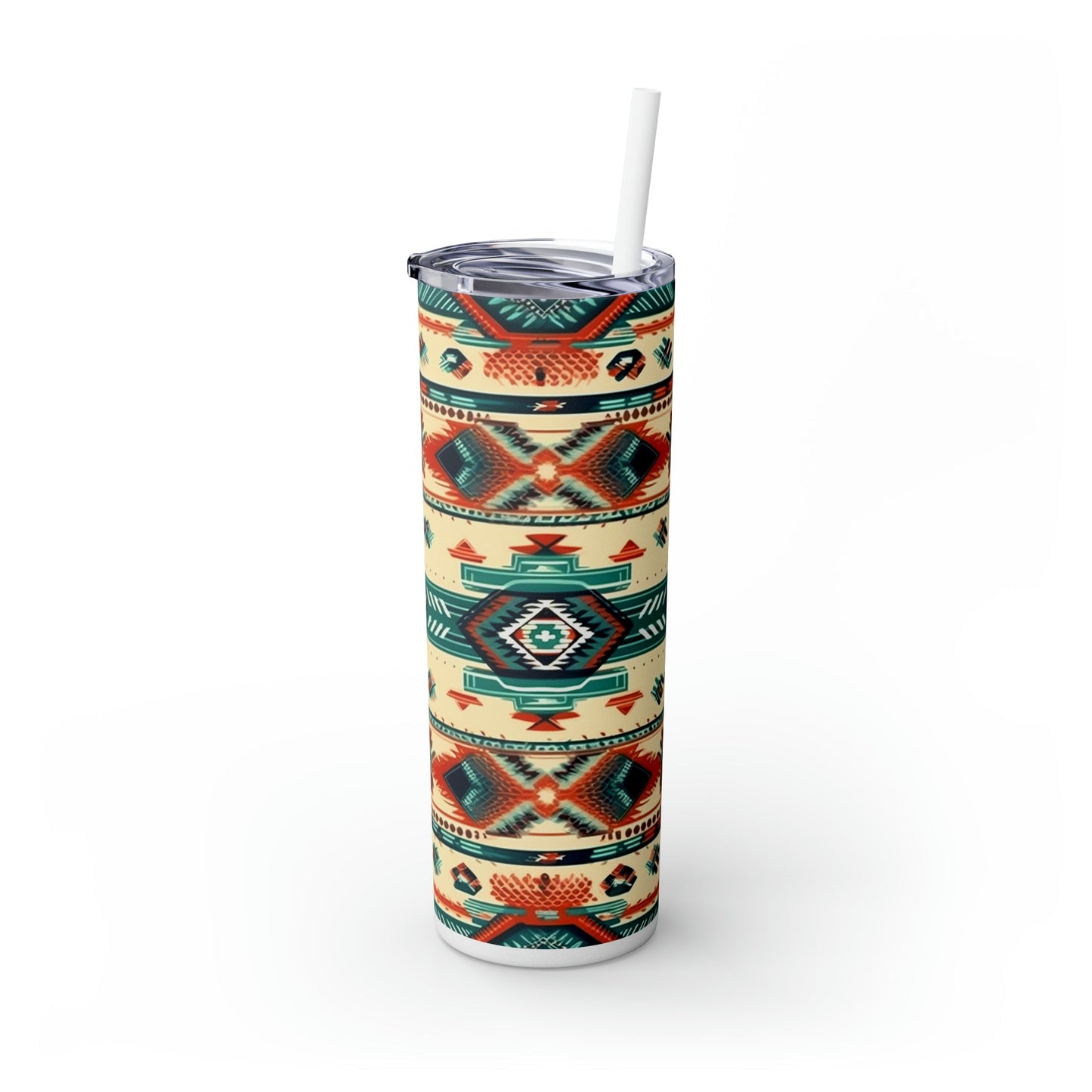 Western Skinny Tumbler with Straw, 20oz