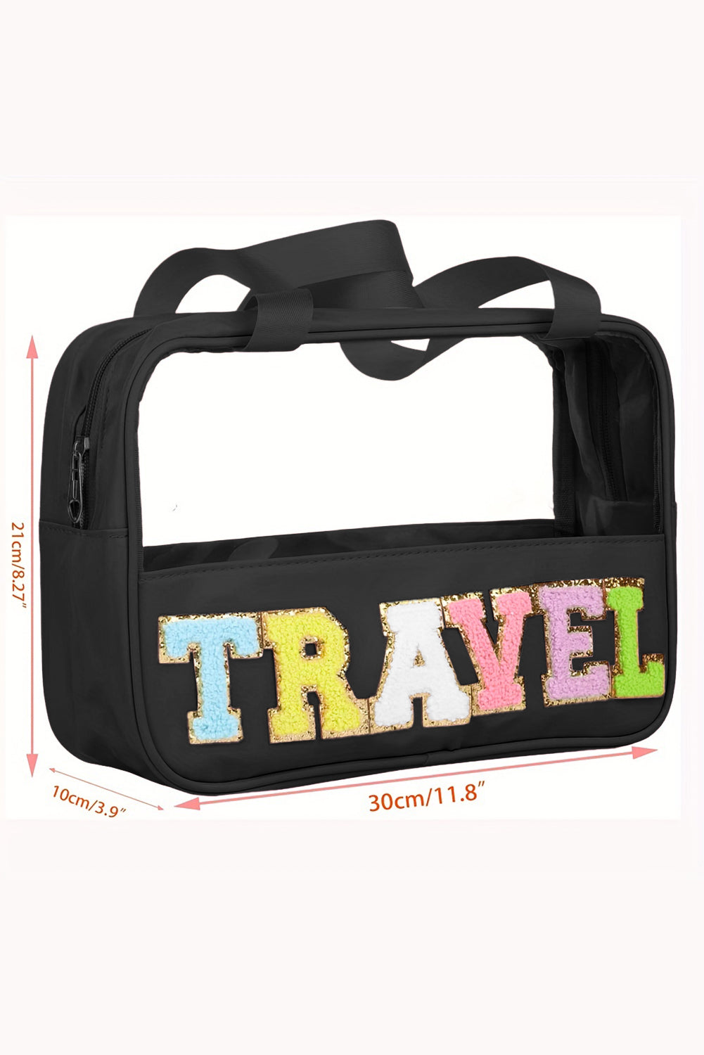 Chenille Letter travel bag