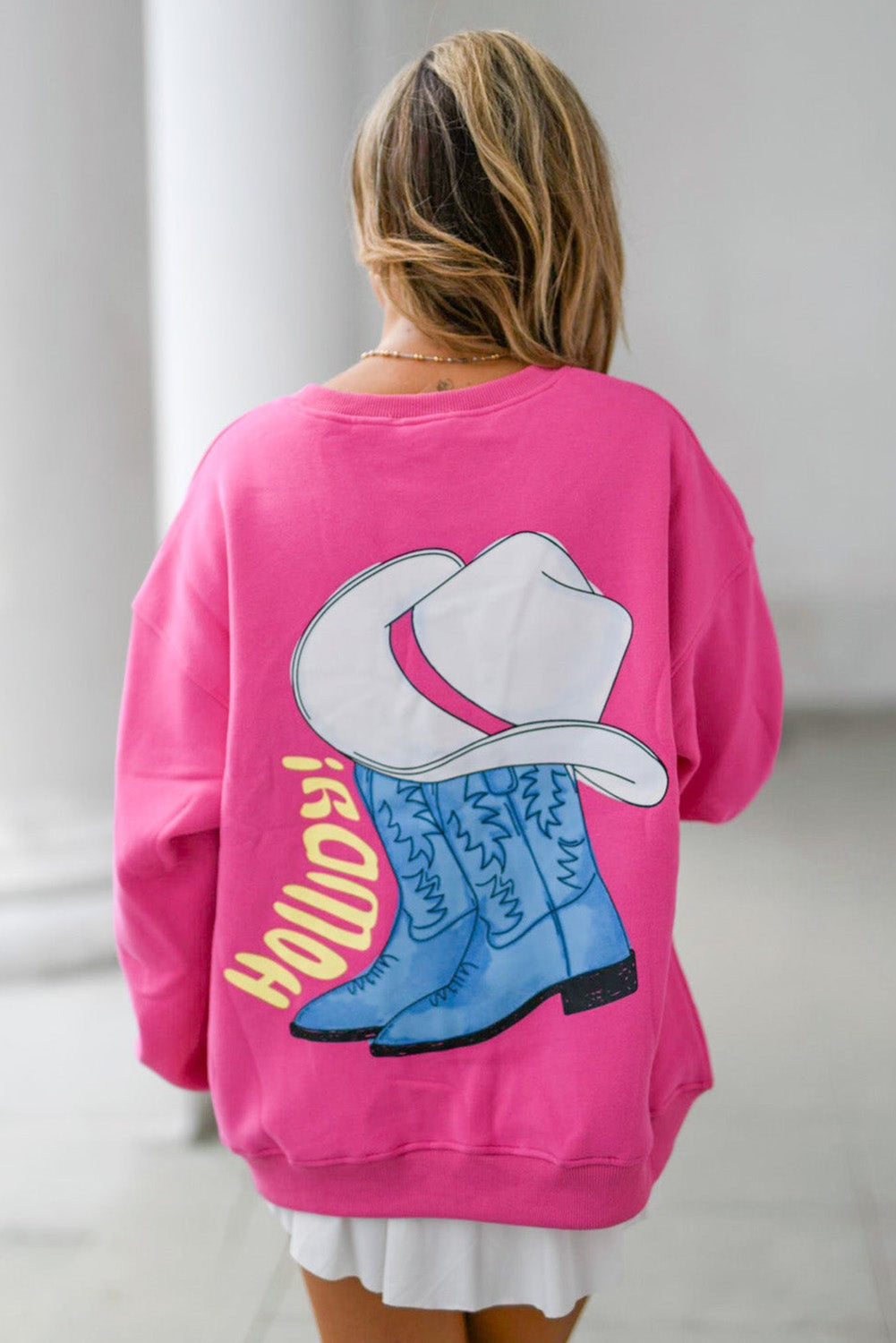 Strawberry Pink Howdy Sweatshirt