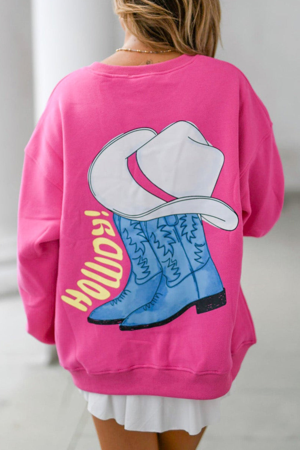 Strawberry Pink Howdy Sweatshirt