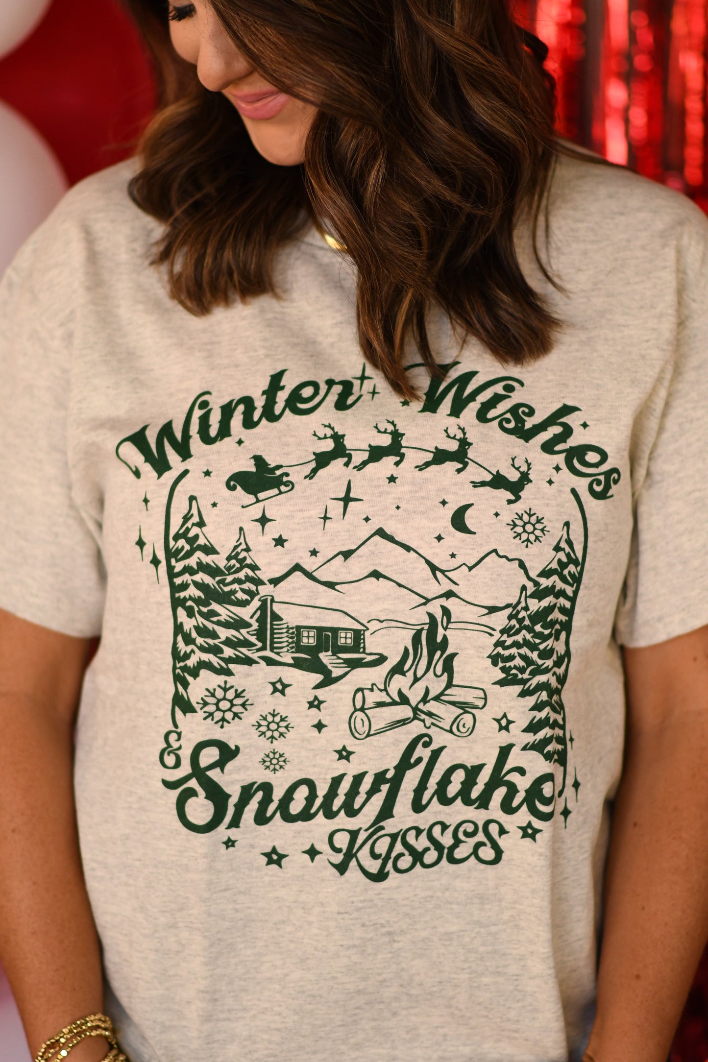 Winter Wishes & Snowflake Kisses Tee