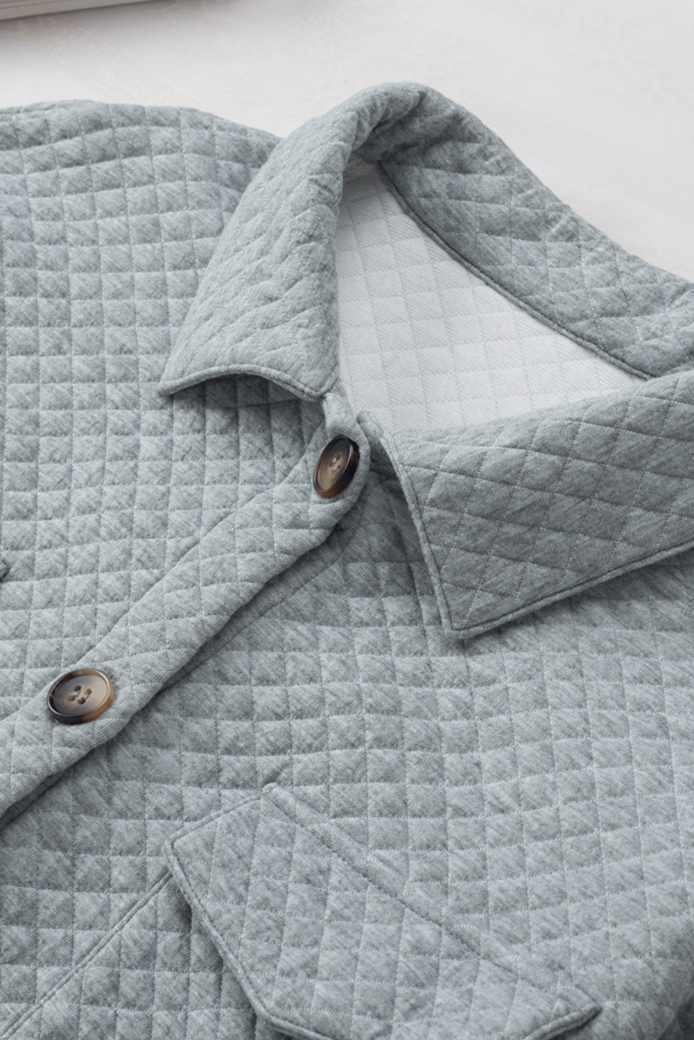 Gray Lattice Texture Retro  Shacket