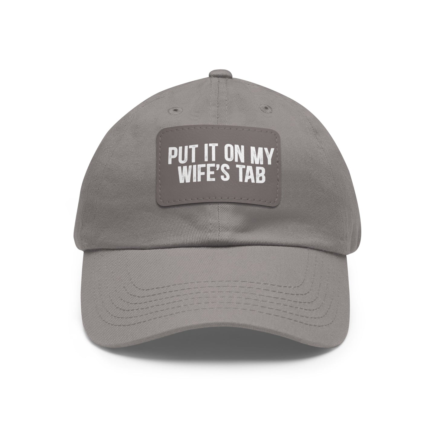 Wife’s Tab -Dad Hat with Leather Patch (Rectangle)