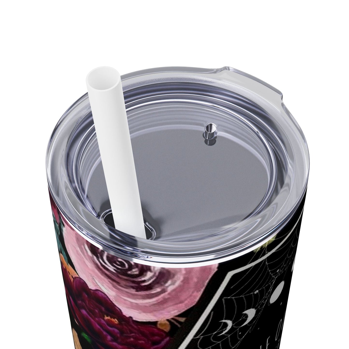 Spooky Bitch Season Skinny Tumbler with Straw, 20oz