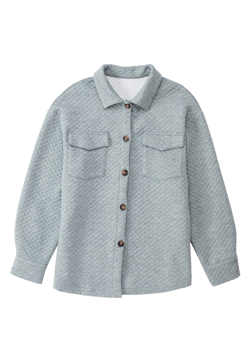 Gray Lattice Texture Retro  Shacket