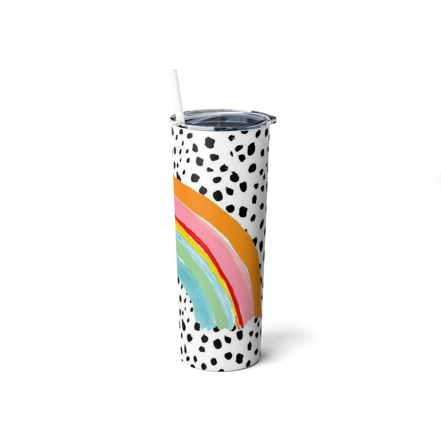 Watercolor Rainbow Skinny  Tumbler