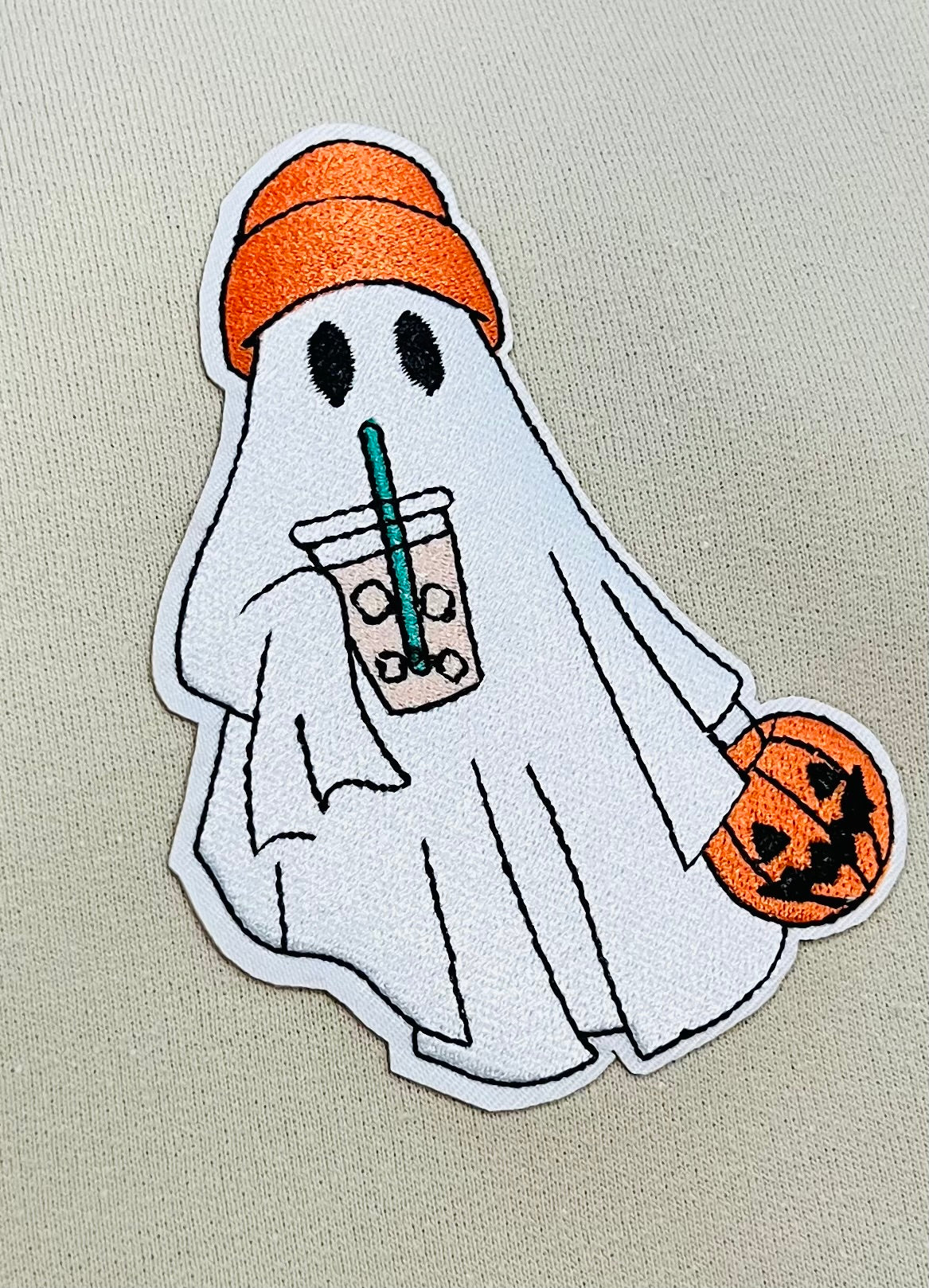 Ghost Coffee Embroidered Patch Crew