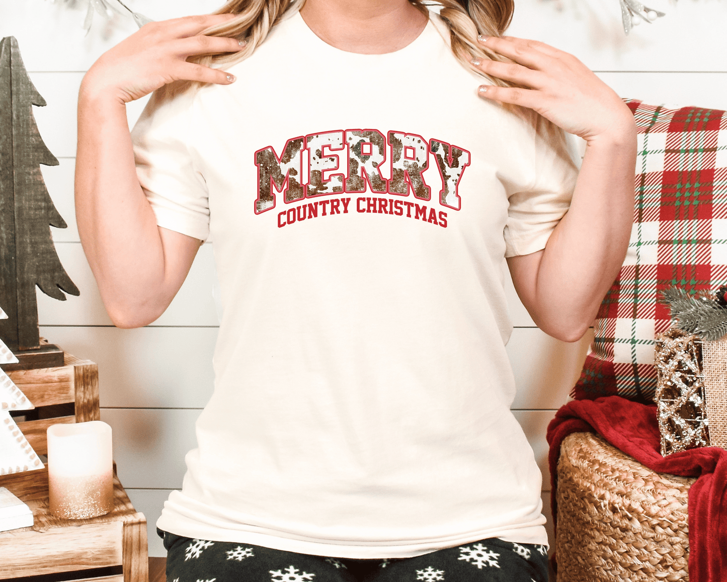 Merry Country Christmas Sand Tee