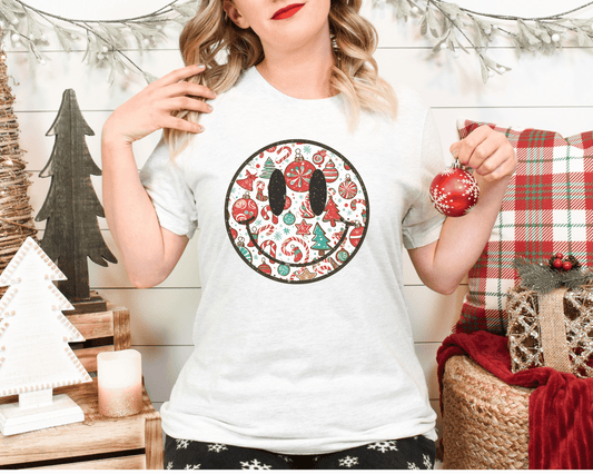 Christmas Smiley Ash Tee