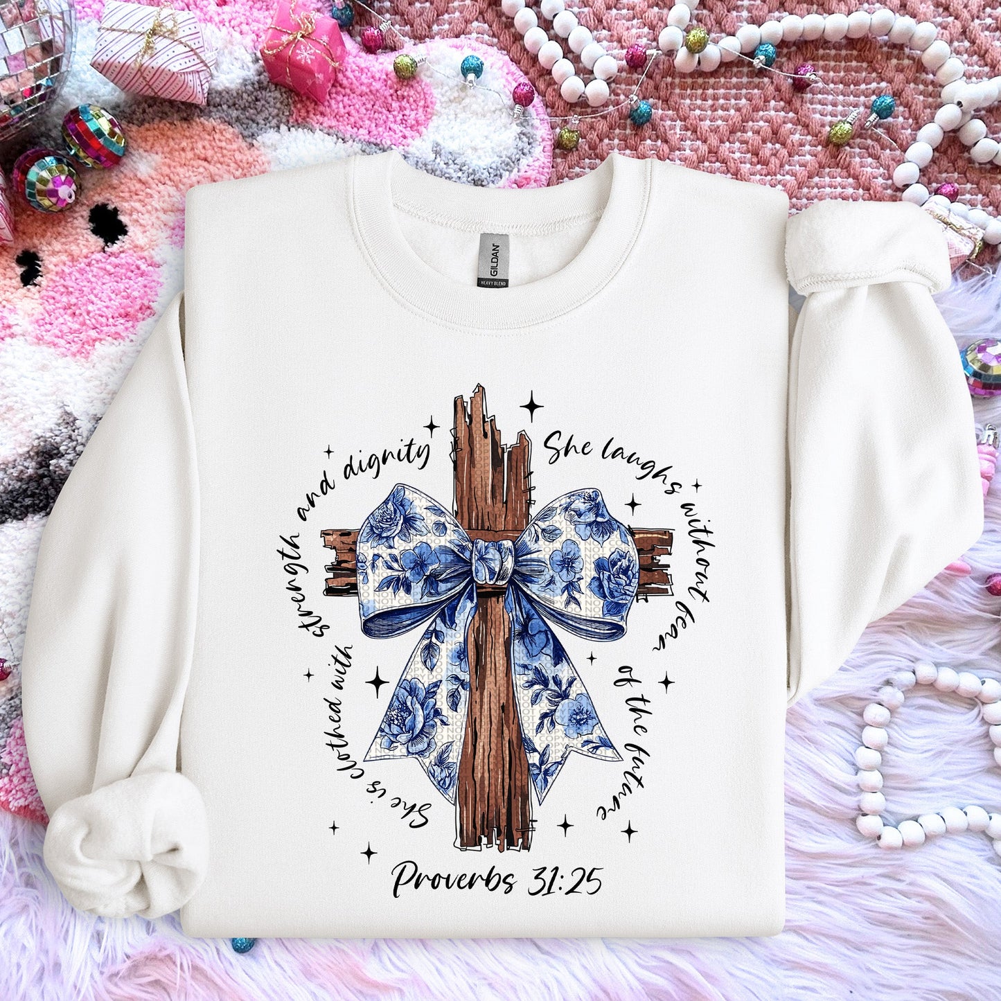 Cross Coquette | Comfort Colors Tee or Gildan Crewneck Sweatshirt