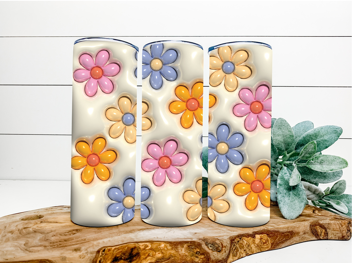 3d pastel floral