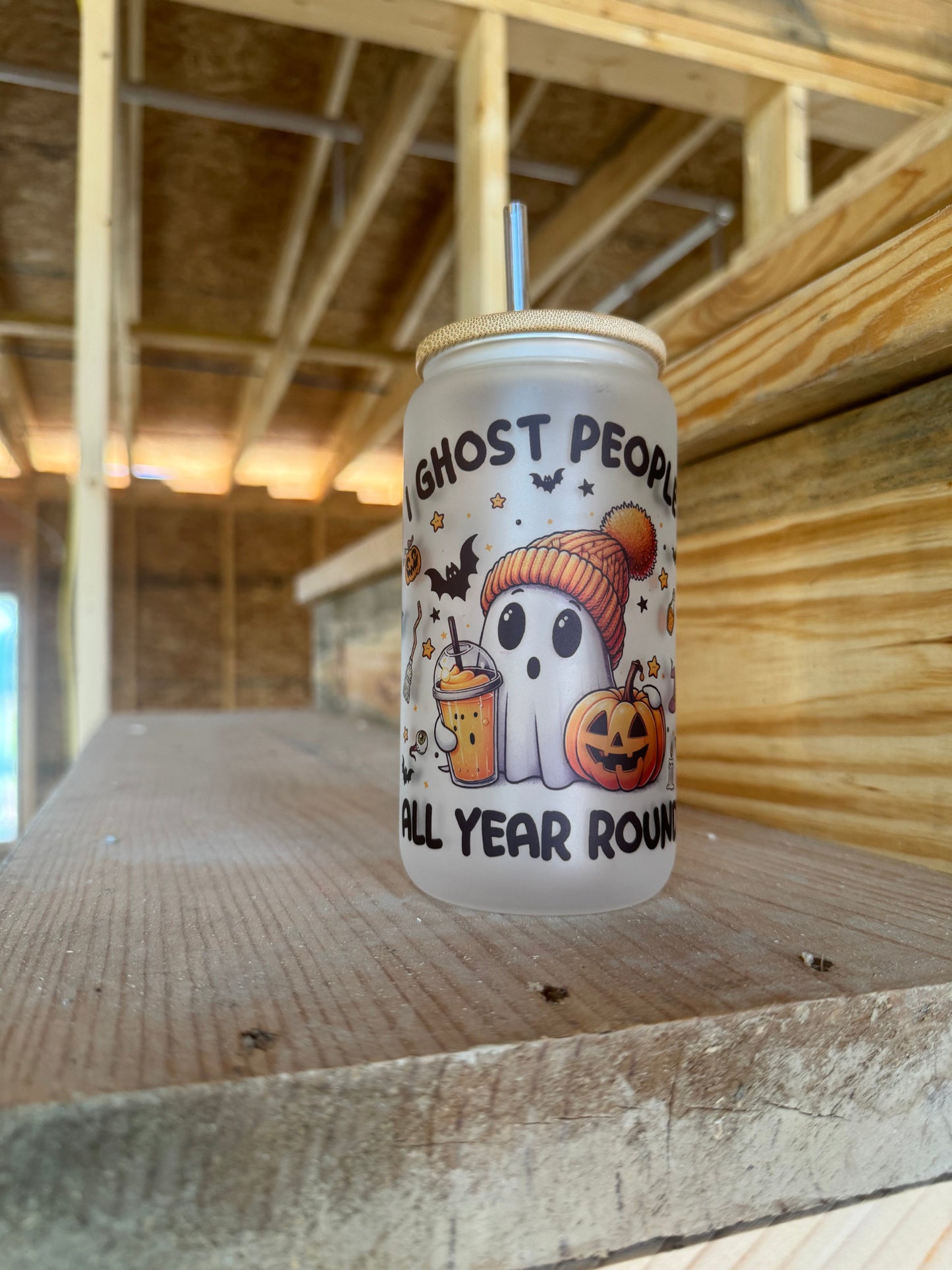 Ghost people all year long frosted can