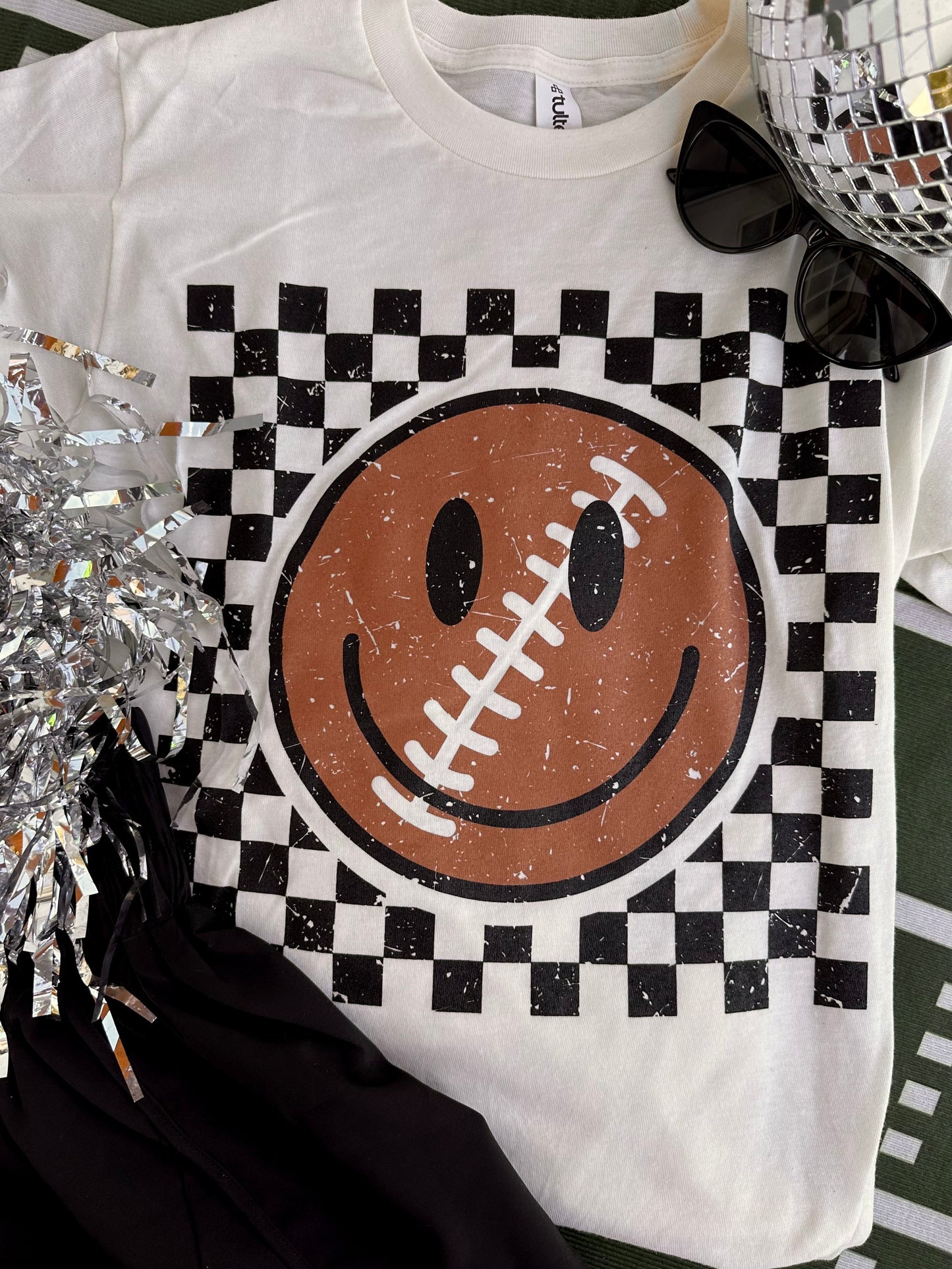 **SALE** RTS Checkered Football Smiley