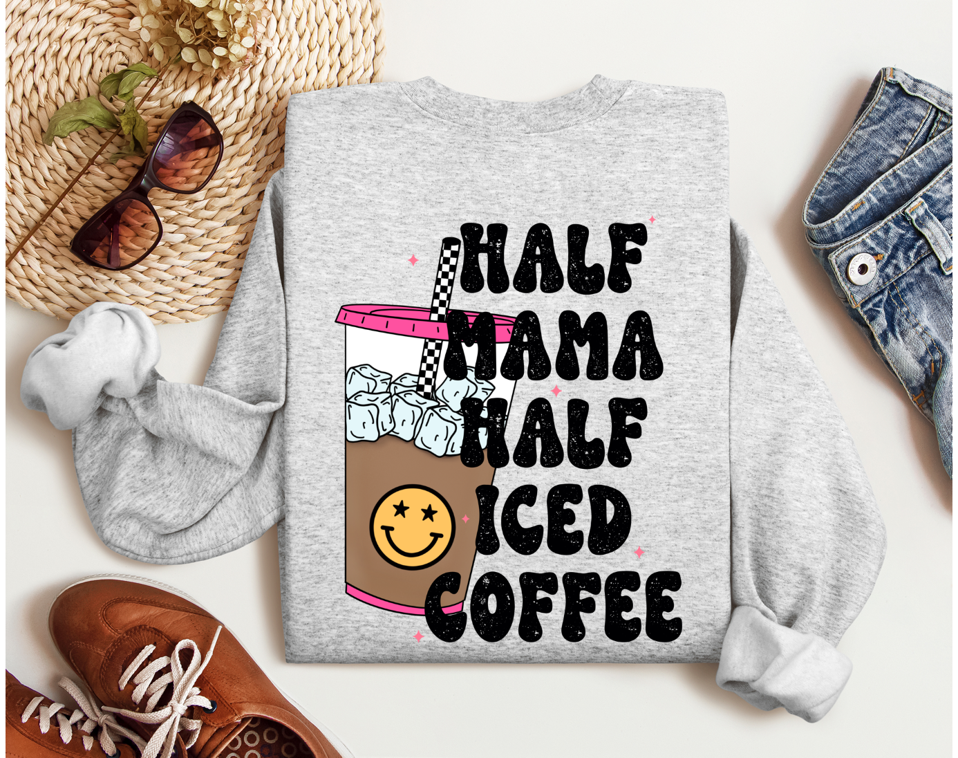 Half Mama Half iced coffee Crew