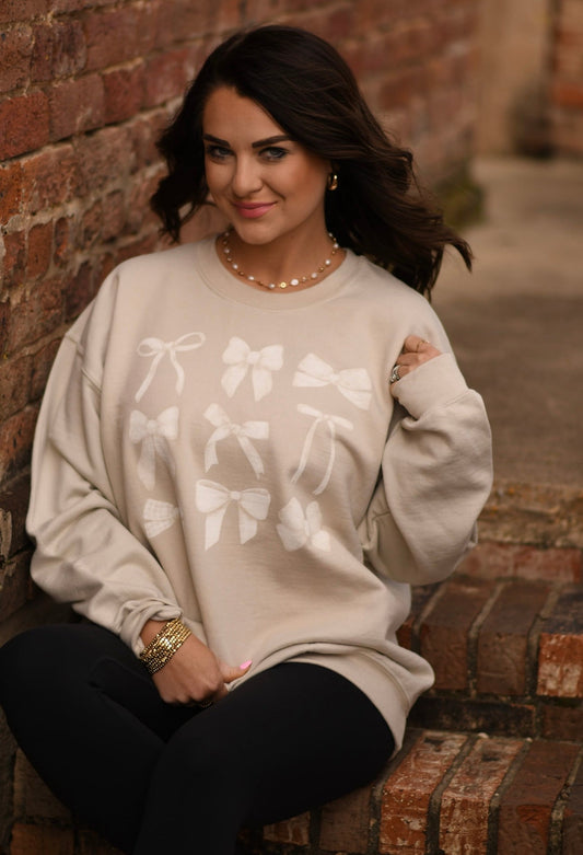 White Bows Sweatshirt