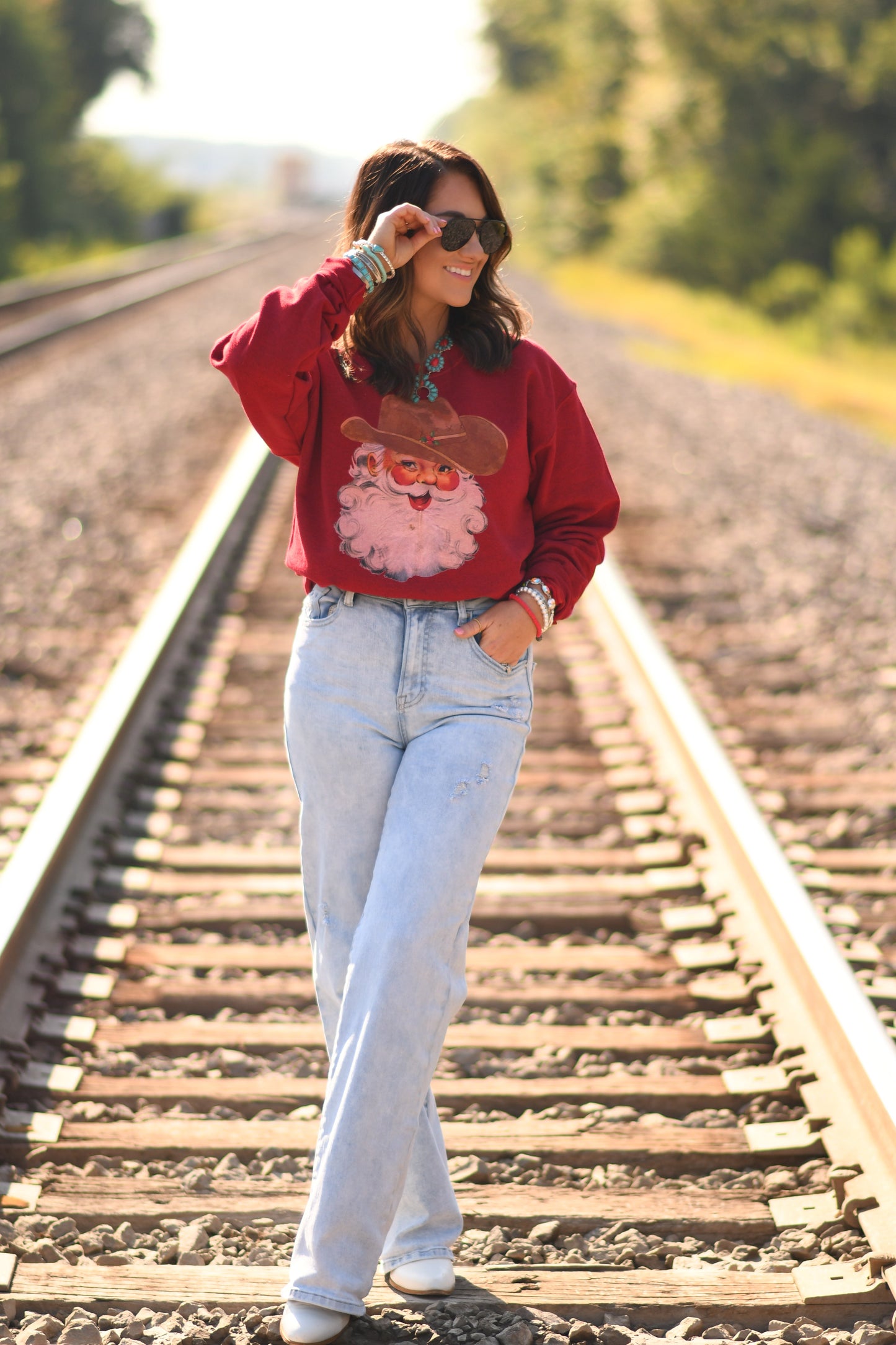 Cowboy Santa Antique Sweatshirt