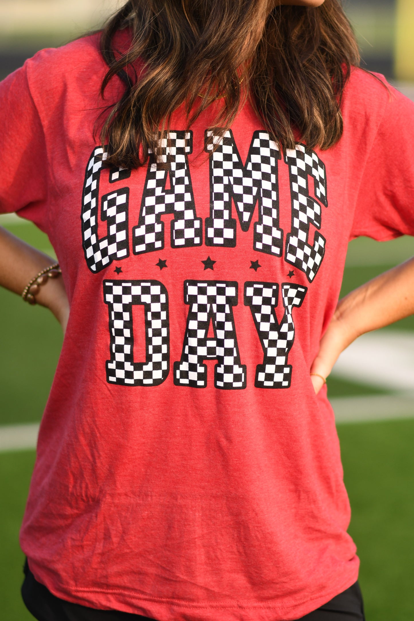 **SALE** RTS Red Checkered Game Day Tee