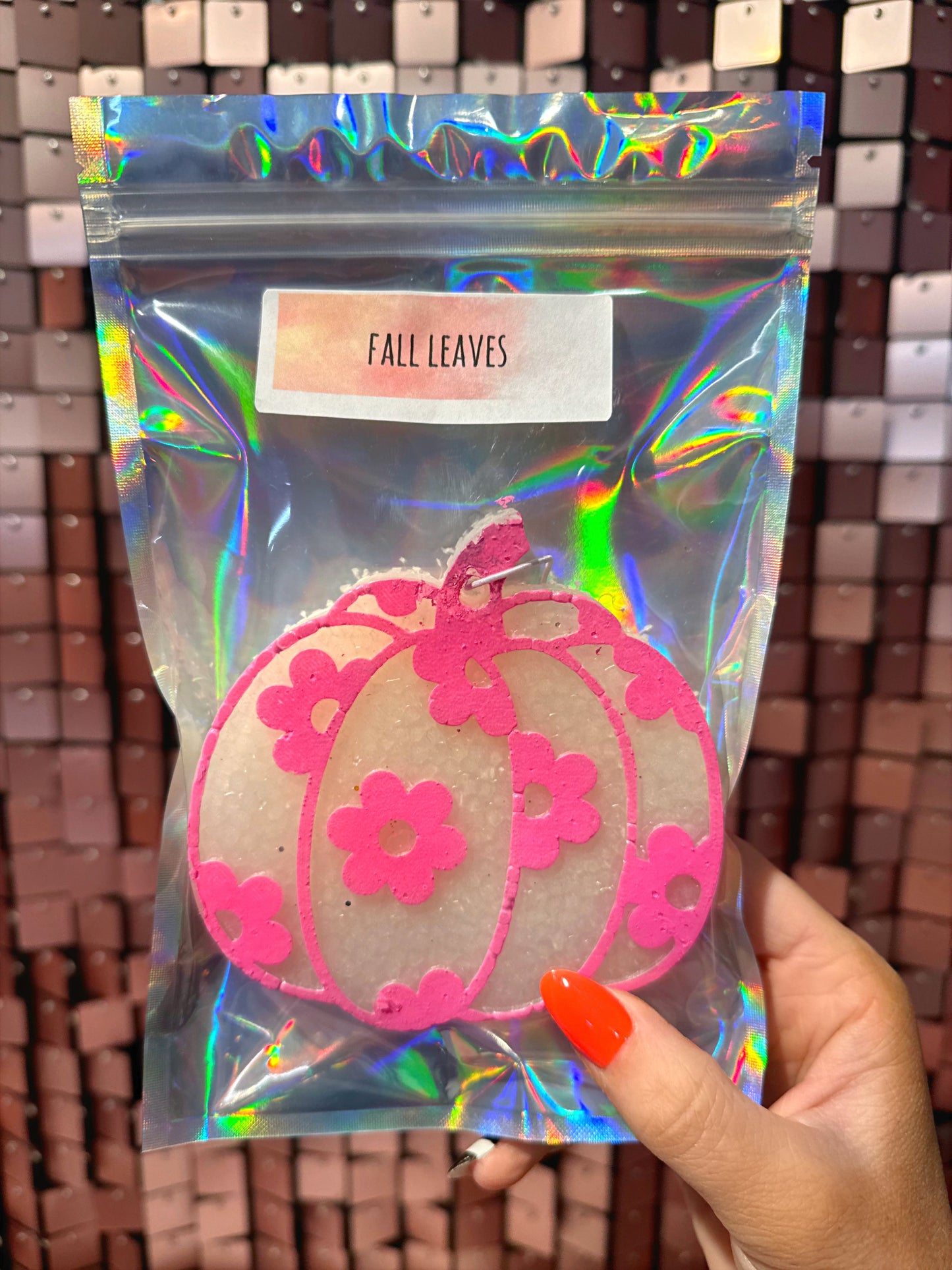 Pink Groovy Pumpkin Freshie