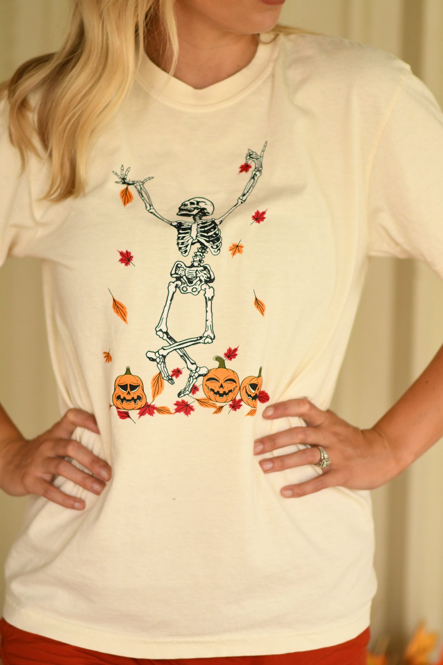 Fall Leaves Skelly Tee/Long Sleeve Tee