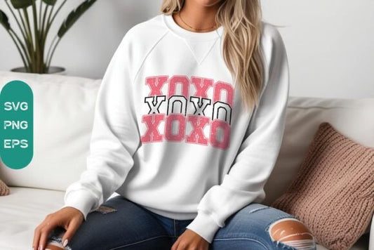 XOXO Valentines Day Varsity | Comfort Colors Tee or Gildan Crewneck Sweatshirt