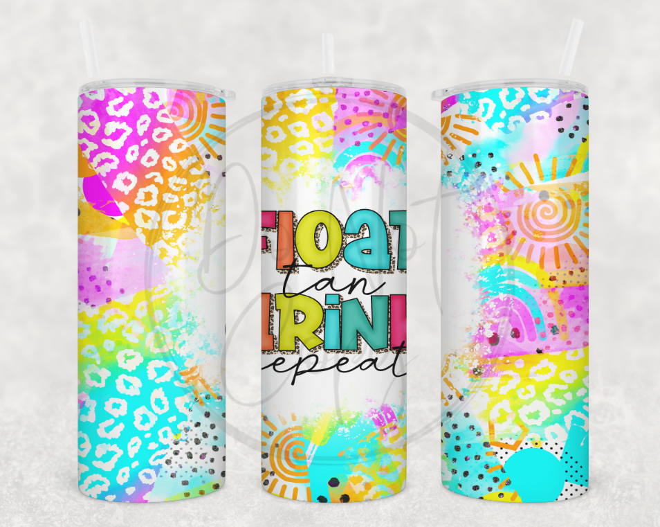 Float Tan Drink Repeat Tumbler