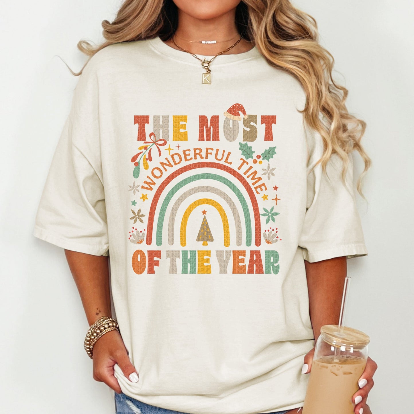 The Most Wonderful Time of the Year Retro Rainbow | Comfort Colors Tee or Gildan Crewneck Sweatshirt