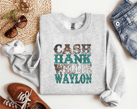 Cash Hank Willie Waylon Ash crew