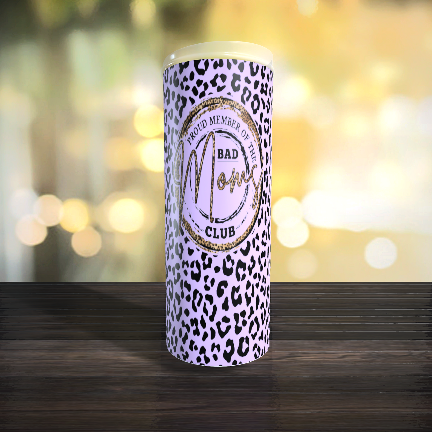 Bad Moms Club Purple Leopard Tumbler