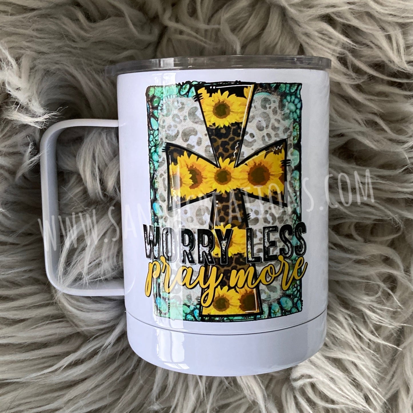 Worry less pray more Mug