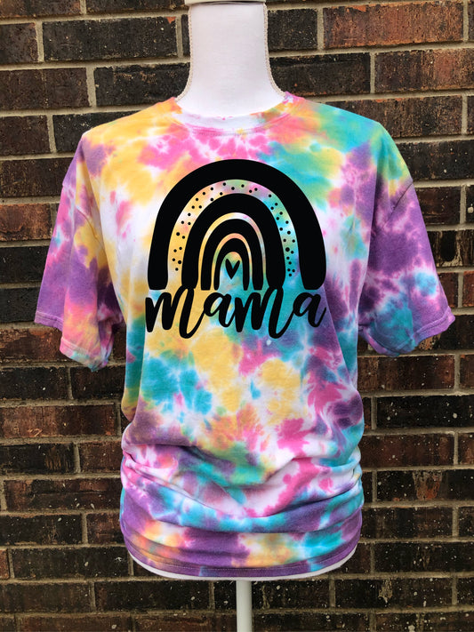 Mama rainbow tie dye