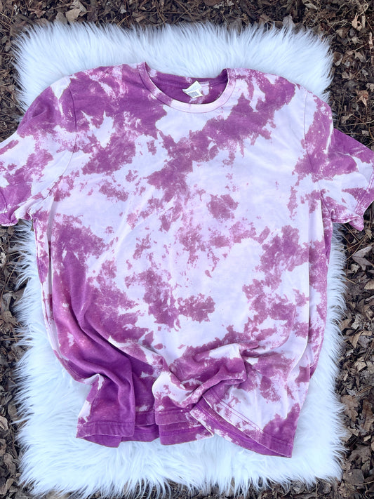 Magenta Acid Washed Tshirt