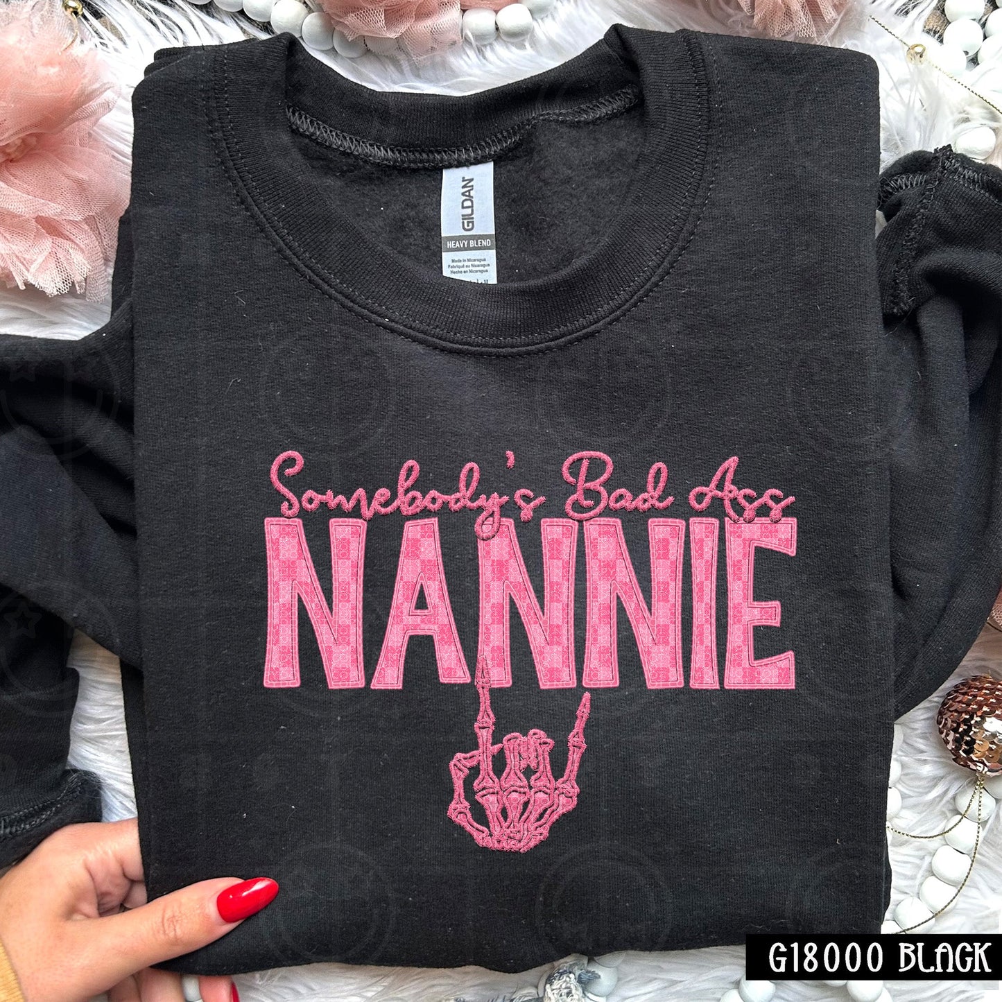 Somebody's Bad Ass Nannie| Comfort Colors Tee or Gildan Crewneck Sweatshirt