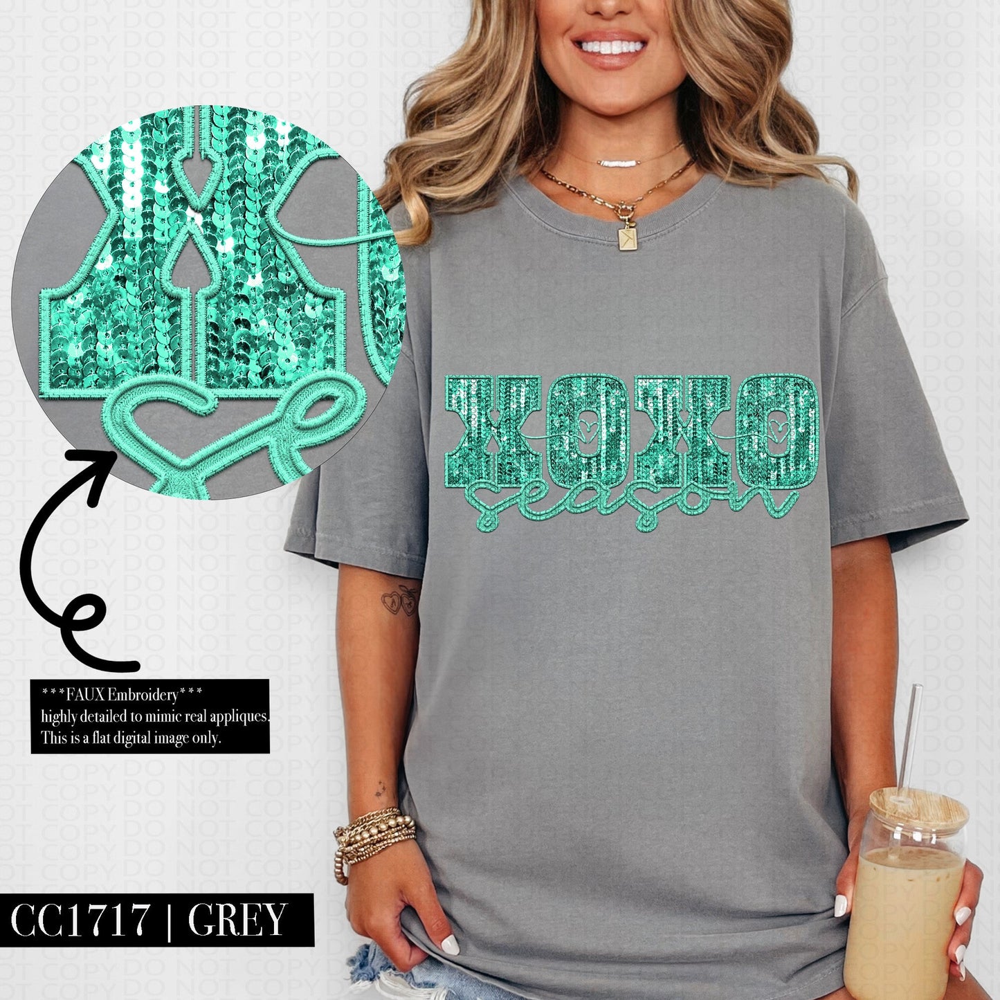 XOXO Season Mint | Comfort Colors Tee or Gildan Crewneck Sweatshirt